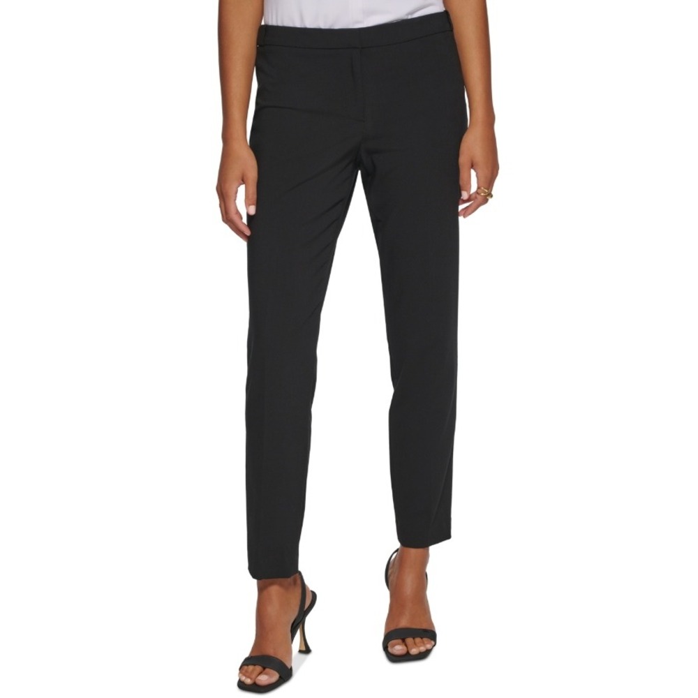 Calvin Klein Women's Highline Tapered Leg Ankle Length Pants Black Size 14P NWT